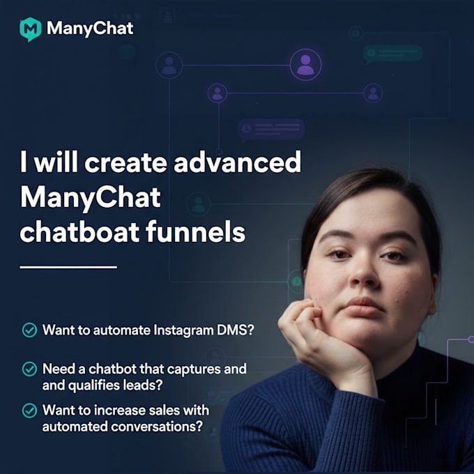 create advanced manychat chatbot funnels