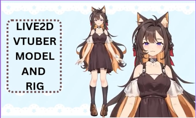 create custom 2d vtuber model, live2d rigging, vtuber avatar for twitch stream
