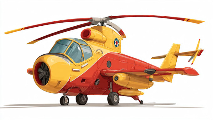 draw helicopter , airplane , aircraft , into a vector