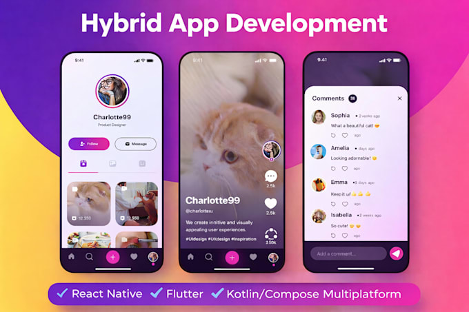 develop professional hybrid mobile app for ios and android