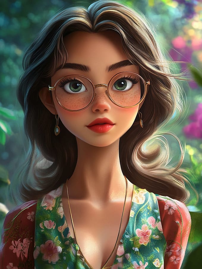 create an cartoon into disney cartoon portrait