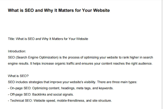 write SEO and tech optimized blog posts and articles