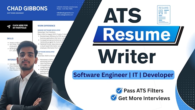 write an ats resume for software developers and IT jobs