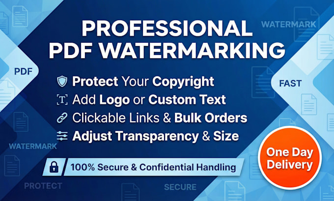 add watermark to your PDF file, using your logo or text