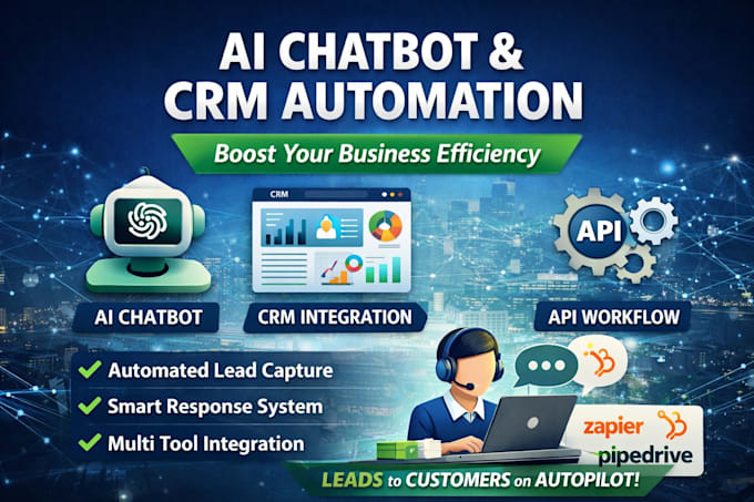 build ai chatbot integrated with CRM automation
