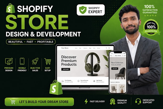 design and develop a conversion optimized shopify store