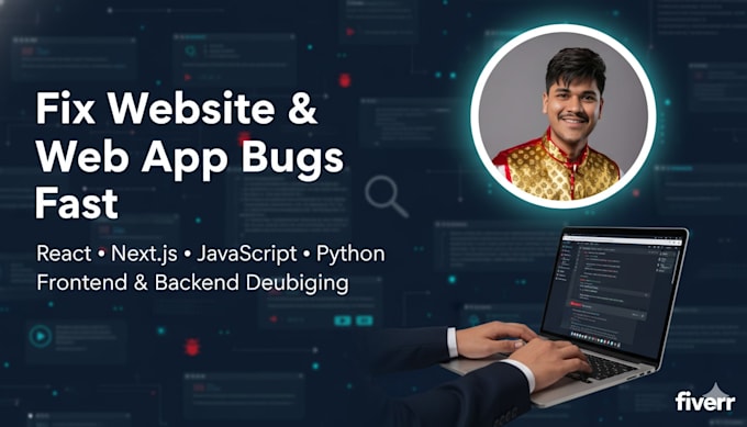 debug and fix bugs and error in your website or web app