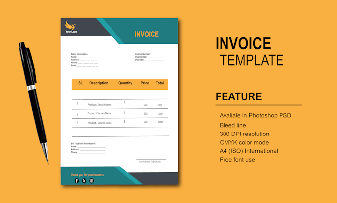 Fiver Invoice Example Design xero invoice template, quote, receipt and order form ...