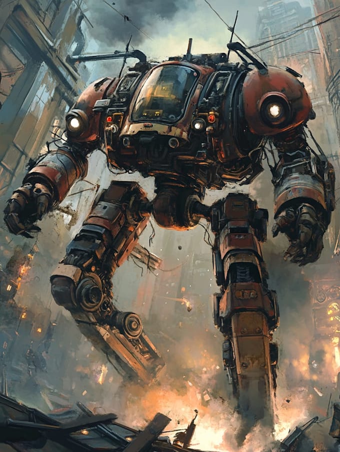 do complete mecha concept arts