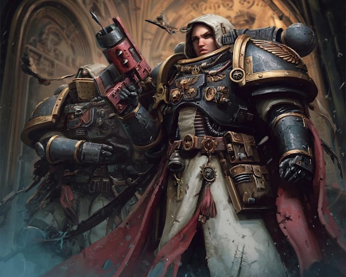drawing a warhammer 40k art