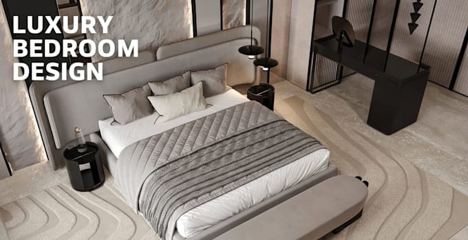 create luxury bedroom 3d interior design