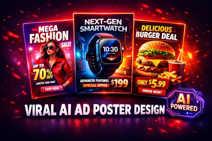 design viral ai ad posters for social media