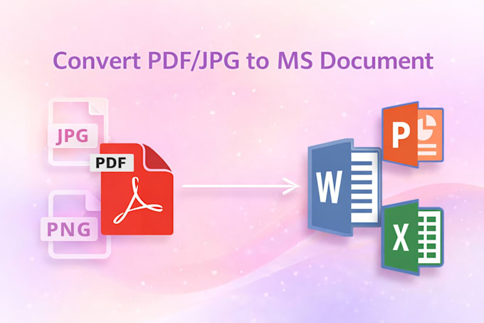 manually type handwritten notes, PDF, jpg into ms word