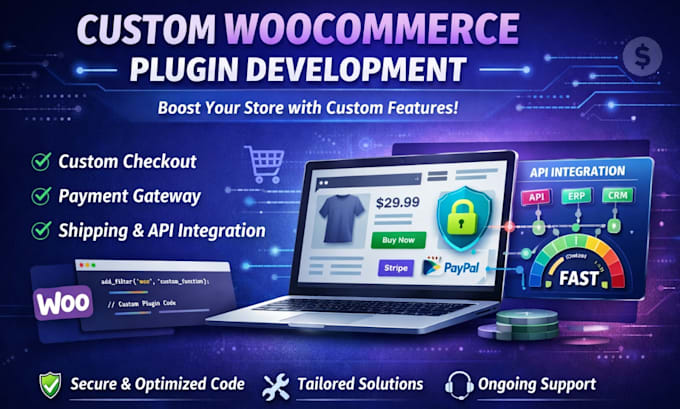 develop custom woocommerce plugin, checkout, payment gateway, API integration