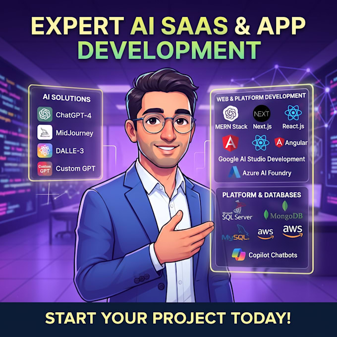 develop scalable ai saas apps, custom ai chatbots, and full stack web platforms