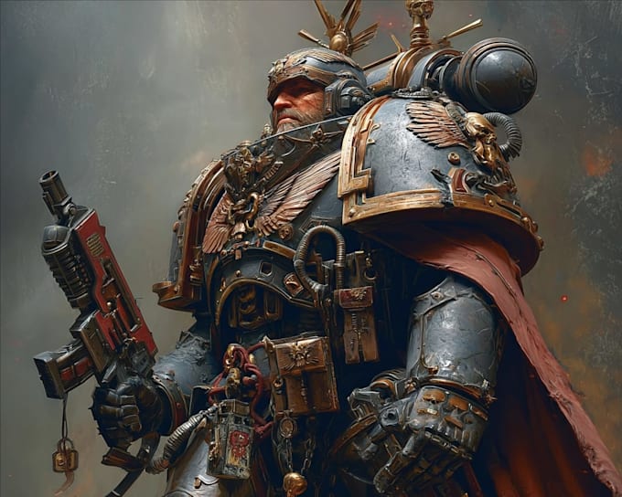making a warhammer 40k character art