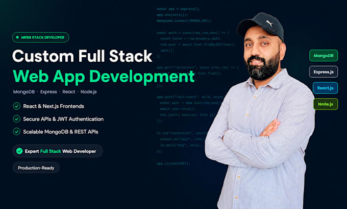 build custom mern full stack website, frontend and backend