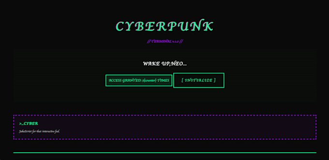 build a 90s retro landing page with CSS animations and javascript