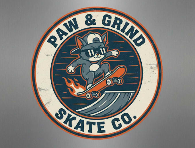 create high quality skateboarder cat logo with express delivery