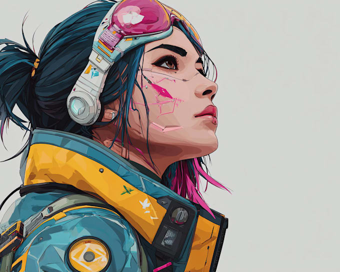 make cyberpunk character art