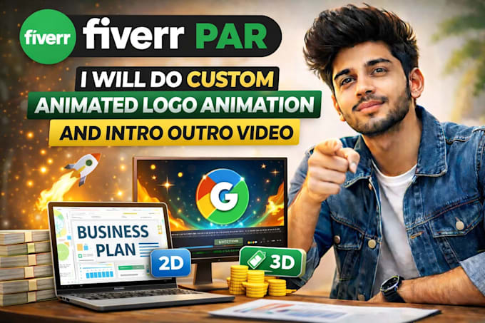 do custom animated logo animation and intro outro video