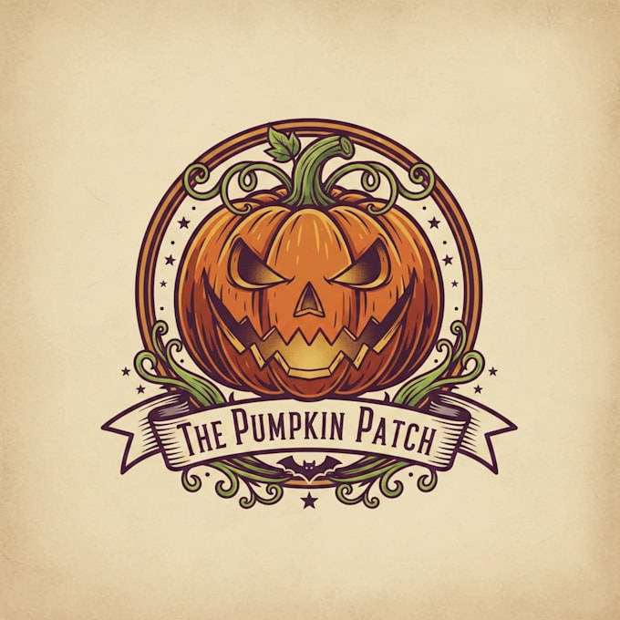 design a unique pumpkin logo for your brand