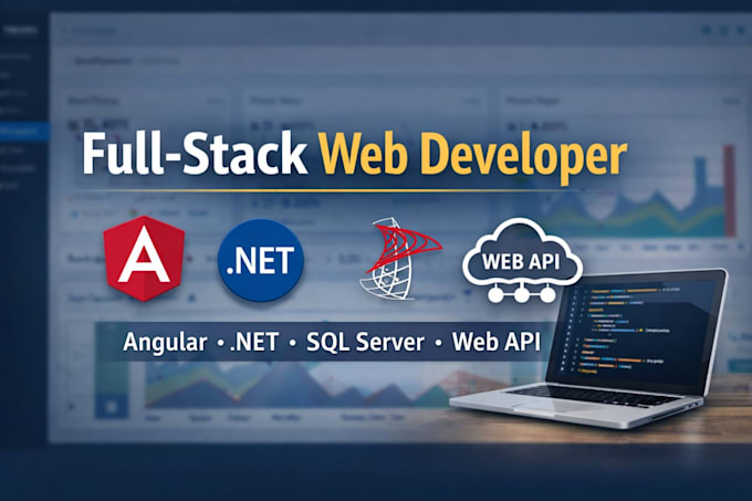 develop full stack web app in angular dot net api and sql server