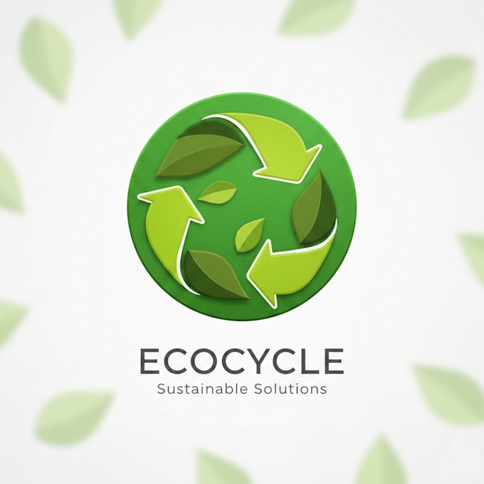 design a unique green circle logo for your brand