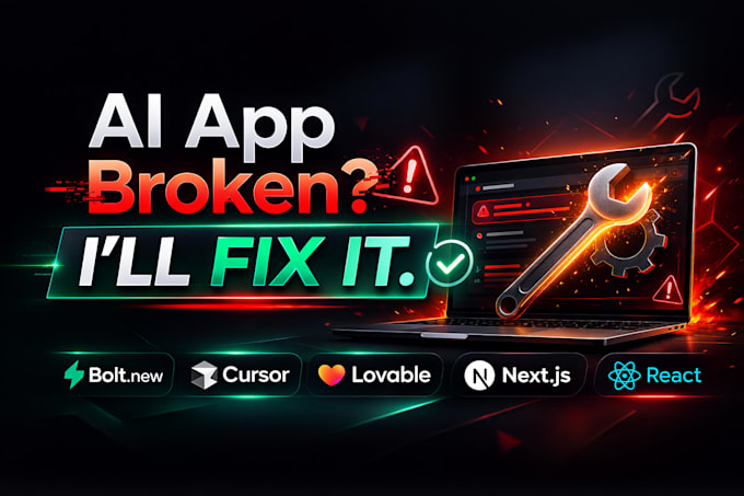 fix, debug, and complete your ai generated app