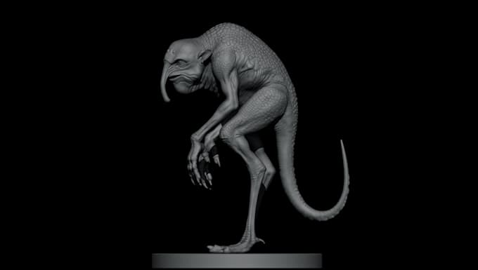 sculpt custom 3d creatures monsters for 3d printing stl