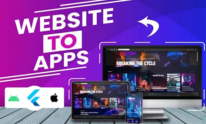 convert website to app, ios app and android app, mobile app development