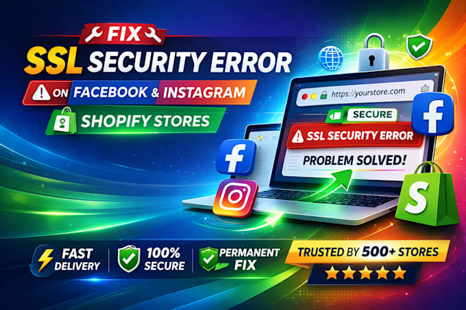 fix ssl security error on facebook instagram shopify ads