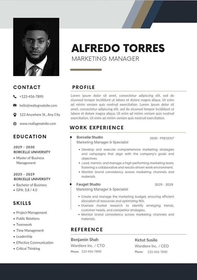 design professional ats friendly resume and CV