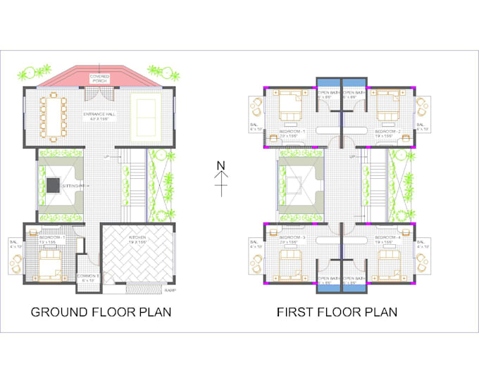 design interior layouts and space planning for homes and offices