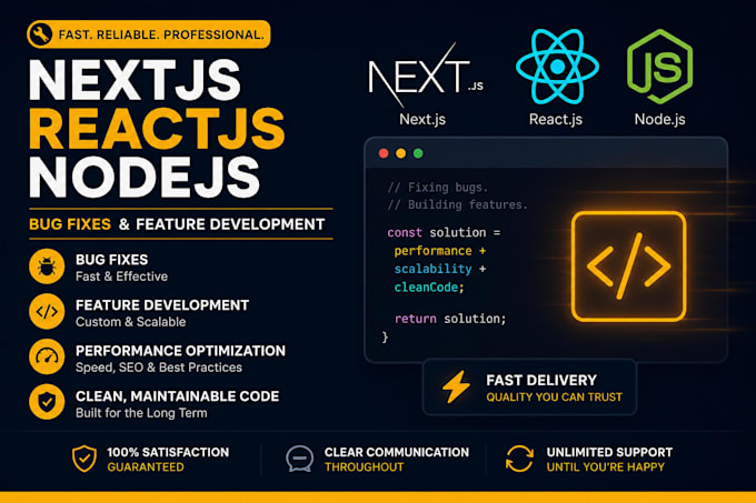 provide react and nextjs development fixes and features