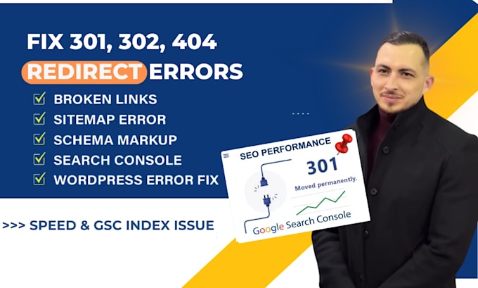 resolve 404 errors and setup 301 redirects as an IT engineer
