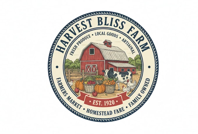 create a professional logo for your vegetable farm