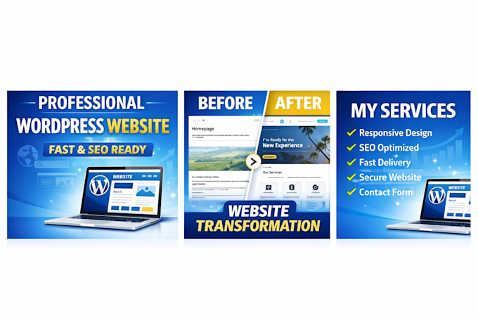 create a professional wordpress website with basic SEO