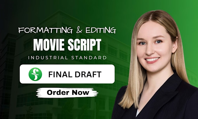 format your stage play, movie script, filmscript, teleplay using final draft