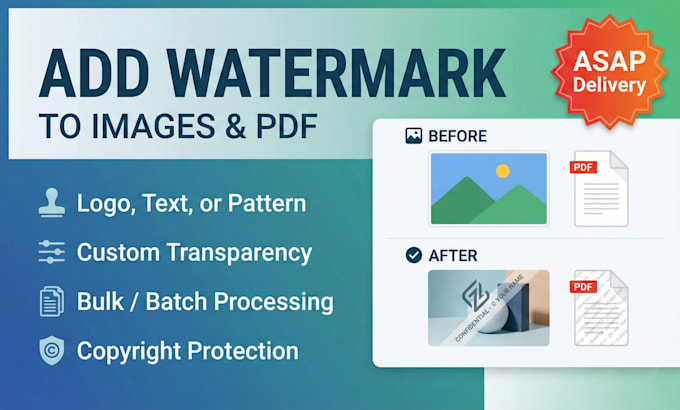 add watermark on image or pdf an hour
