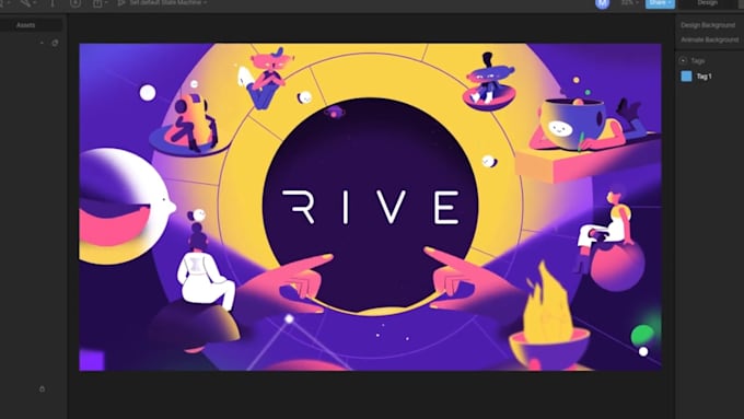 Lottie interactive rive animation for website game ui svg character ...