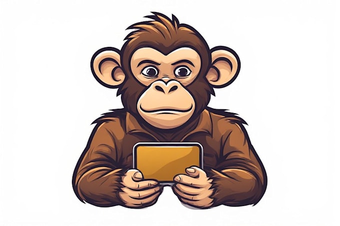 design professional cartoon and mascot monkey logo design
