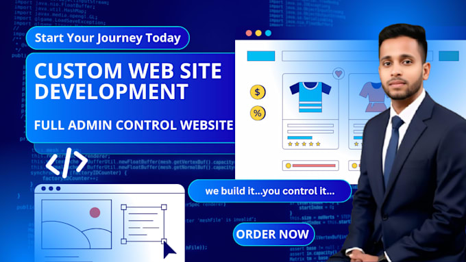 build a full stack website with a custom admin panel