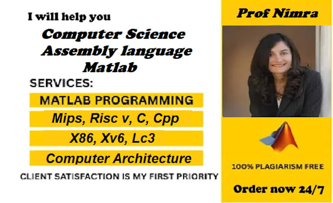 do computer science, c, cpp, riscv, mips, xv6, x86, assembly language and matlab