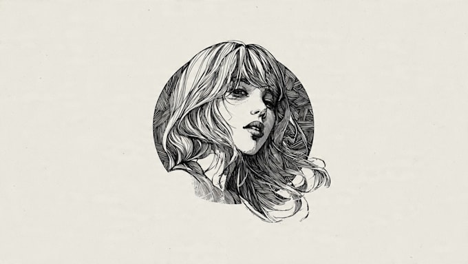 draw line art illustration with ink