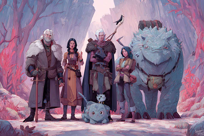 draw your dnd party