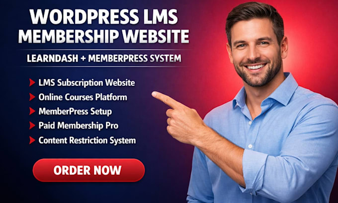 build wordpress lms membership website learndash, memberpress subscription