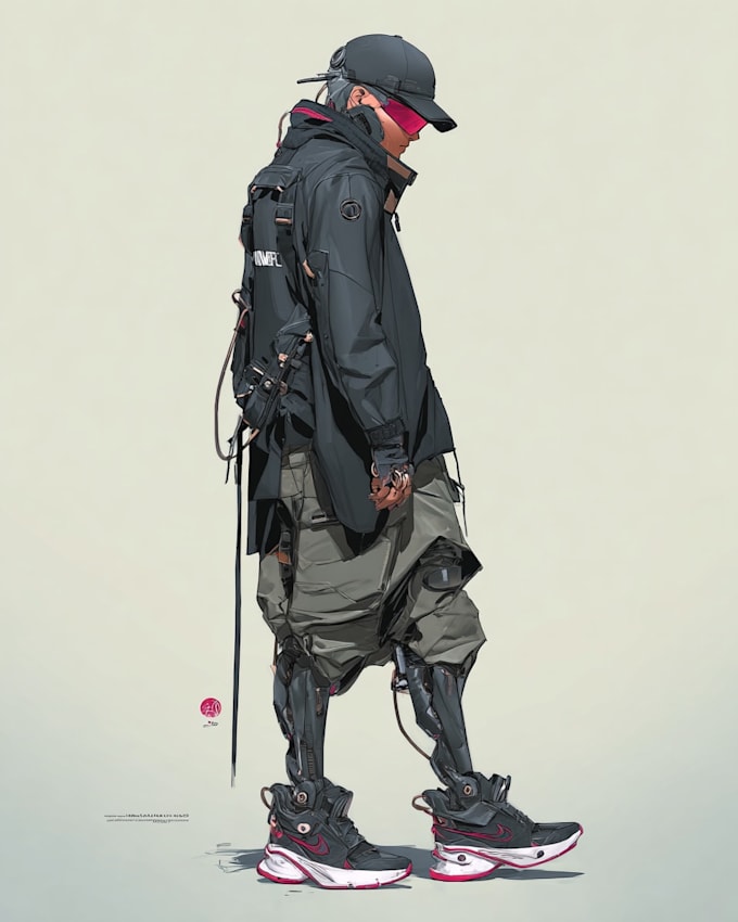 make cyberpunk character art