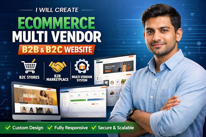 create ecommerce multi vendor b2b and b2c website