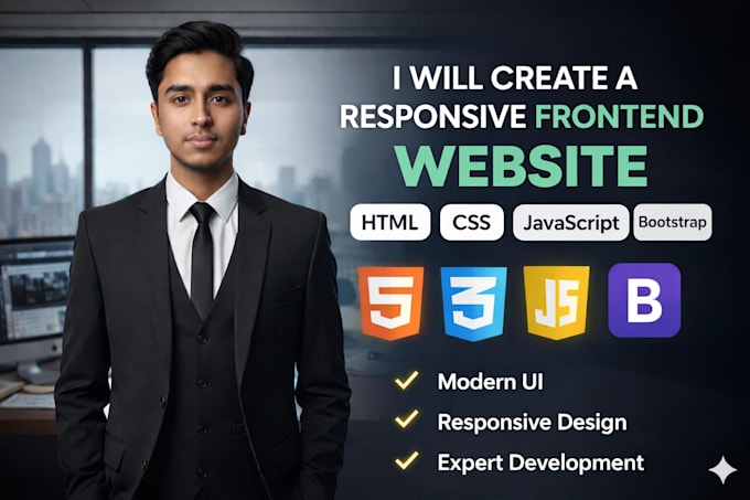 create responsive website using HTML CSS javascript